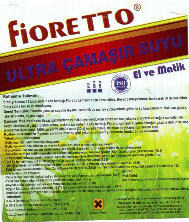 yoğun çamaşır suyu